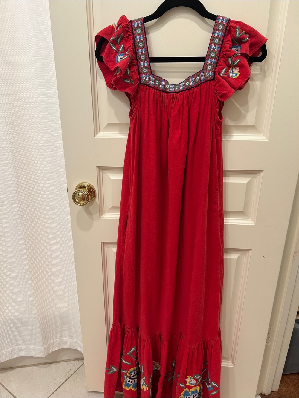 Farm Rio Embroidered Square-Neck Dress - Picture 5 of 9